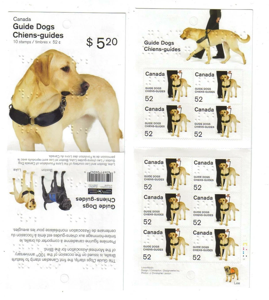 2008 Canada SC# BK374-Guide Dogs-booklet of 10-M-NH    - Image 1 of 1