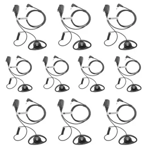 10 x Motorola Radio D-Form Ohrhörer Headset Mikro 1 Pin 2,5 mm Sicherheit Ohrhörer - Bild 1 von 5