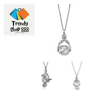 1928 Jewelry 3 Sided Flower Spinner Locket Pendant Necklace For Women 30 Inches - Picture 1 of 4