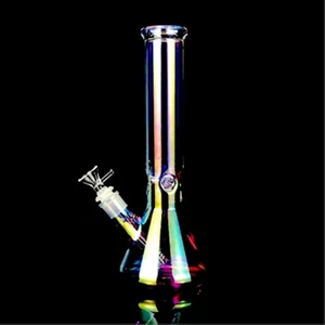 10" Glass Bong Beaker Smoking Water Pipe Percolate Bong Thick Hookah 14mm Bowl - Picture 1 of 7