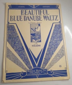 Beautiful Blue Danube Waltz Piano Solo By Strauss 1933 - Picture 1 of 6