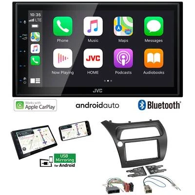 JVC KW-M560BT Radio Apple CarPlay Android für Honda Civic VIII 2006-2012 schwarz - Bild 1 von 4