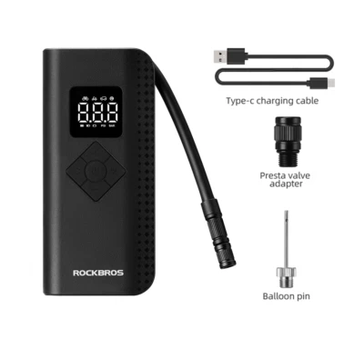 ROCKBROS Car Motorcycle Electric Air Pump Tire Inflator Portable Digital 150PSI - Image 1 of 4