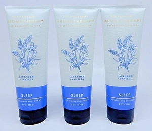 3 BATH & BODY WORKS AROMATHERAPY SLEEP LAVENDER VANILLA MOISTURIZING BODY CREAM - Picture 1 of 9