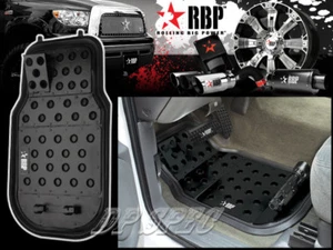 RBP BLACK ALUMINUM OFF ROAD DIMPLE DESIGN FLOOR MAT FOR TOYOTA LEXUS SUZUKI - Bild 1 von 1