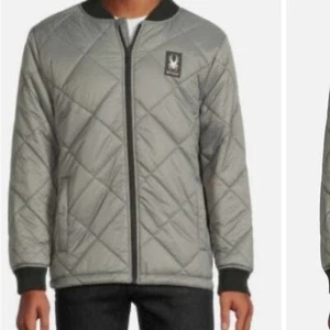 Spyder Tea Leaf active gray full zip size small quilted Bomber jacket NWT - Picture 1 of 9