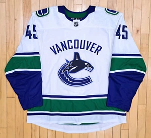 Adidas MiC Jagger Dirk Vancouver Canucks Game Issued Jersey NHL 58 Hughes Boeser - Picture 1 of 2