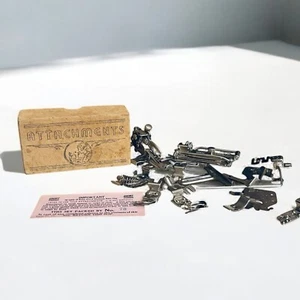 Antique GREIST 12pc Sewing Machine Attachment set with ORIGINAL BOX & insert - Picture 1 of 13