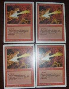 MtG ÜBERARBEITET/3. Auflage FIREBREATHING Spielset 4x x4 NM UNGESPIELT rot gemeinsame Magie - Bild 1 von 1