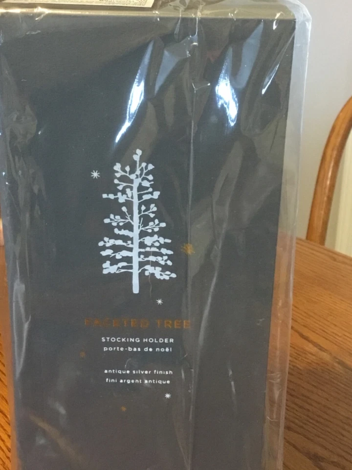Espejo de vidrio facetado Pottery Barn árbol soporte para medias decoración de Navidad nuevo Foto 1 de 1