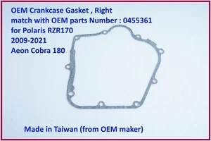 OEM Carnkcase Gasket RIGHT for Polaris RZR 170 170EFI 2009-2021 0455361 TX - Picture 1 of 1