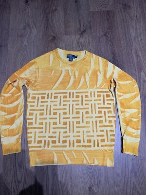 Polo Ralph Lauren Men’s Sweatshirt Pullover Orange Print Size Medium Orange RLX - Image 1 of 4