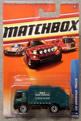 MATCHBOX  2010 CITY ACTION '08 GARBAGE TRUCK #66 DARK TURQUOISE - Image 1 of 4