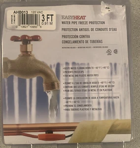 Easy Heat AHB-013 Water Pipe Heating Cable 3 Feet NEW - Picture 1 of 5