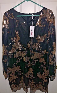 NWT D&M Blouse/tunic sequined Size 4XL - Picture 1 of 10