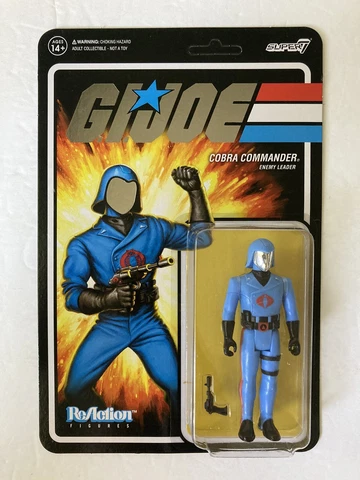 GI Joe COBRA COMMANDER Super7 ReAction Figure Exclusive Vac Metal Unpunched New Cover