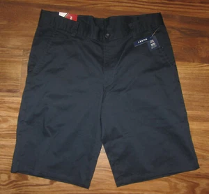 IZOD Boys Flat Front Cargo Shorts, Navy, Stretch, Size 16 Husky, NEW, Reg $32 - Picture 1 of 6