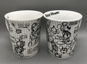 Walt Disney Pencil Sketch Story Board Art: Mickey & Minnie Mouse Mug Set - Picture 1 of 4