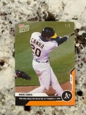 2020 TOPPS NOW ORANGE PARALLEL CARD 2/5 OAKLAND ATHLETICS MARK CAHNA #312