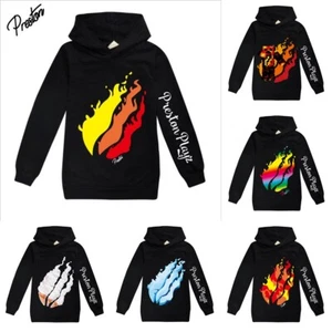 Kids Prestonplayz Flame Youtube Hoodies Sweatshirt Pullover Jumper Xmas T-shirt - Picture 1 of 12