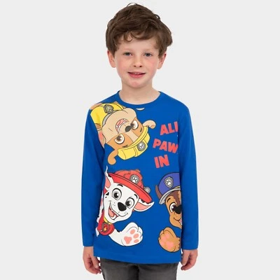 PAW Patrol T-Shirt | Chase, Marshall And Rubble Top | Boys Long Sleeve Tshirt - Image 1 of 4