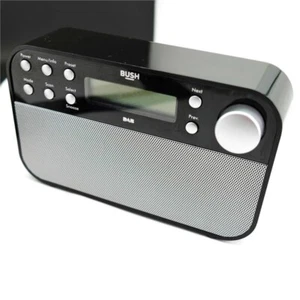 Bush Stereo DAB AM/FM Radio - Black - Display  - Dual Alarm - Picture 1 of 5