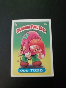 UK MINI Garbage Pail Kids 1985 Topps 71a ODD TODD Series 2 Rare GPK Card