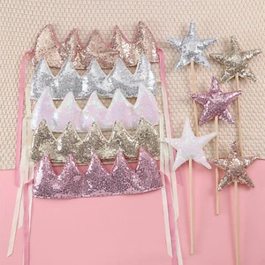 Baby Girls Festivalangebot Trendy Paillettenkrone Prinzessin Weihnachten Party - Afbeelding 1 van 19