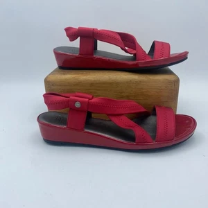 Life Stride rote Debutante bequeme Damen-Sandalen elastisch überkreuzte Riemen 7M - Bild 1 von 8