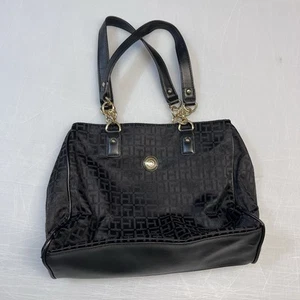 Vintage Tommy Hilfiger black tote bag with chain details on the handles - Picture 1 of 8