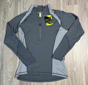 SmartWool Base Layer 1/4 Zip Pullover Men's  Medium Gray Merino Wool New w/ Tags - Picture 1 of 7