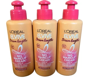 L'Oreal Paris Elvive Dream Lengths No Haircut Cream Leave-in, 6,8 oz (3 Flaschen) - Bild 1 von 2