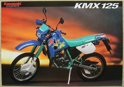KAWASAKI KMX125 Motorcycle Sales Specification Leaflet c1995  99949-1011 IV-IX - Image 1 of 2