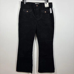 GAP High Rise 70s Flare Corduroy Jean Pant 14 Short 32 Black NWT Wide Leg Fall - Picture 1 of 11