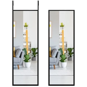 Espejo de pared para puerta Espejo colgante de longitud completa Dormitorio Baño Negro - Imagen 1 de 11