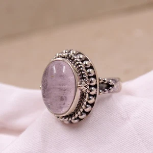 Anello in argento di morganite naturale misura 6, gioielli con pietre... - Foto 1 di 4