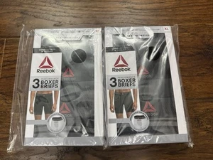 2x Reebok Performance Boxer Brief Long Length Underwear Featherweight 3 Pack XL - Picture 1 of 3