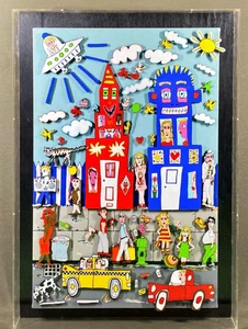 James Rizzi "Movin' up" Leinwand Siebdruck Magnet Edition handsigniert - Bild 1 von 23