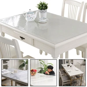 Table Mat Transparent Dining Rooms For Kitchens Oil Resistant Soft Cloth - Picture 1 of 37