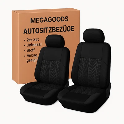 2er-Set Autositzbezüge Universal Stoff Airbag geeignet DE. - Bild 1 von 4