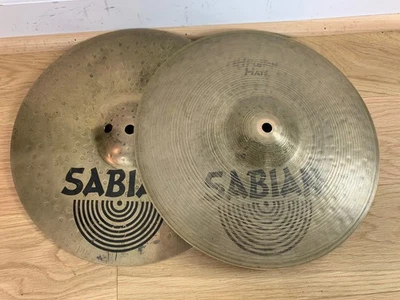 Juego de platillos SABIAN HH Fusion Hi-Hats par 13" martillado a mano años 90 de colección 898 1412 gramos Foto 1 de 4