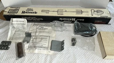 VTG Charmglow Univsl. Auto Grill Rotisserie Kits NIB Electric Motor Model 4203 - Image 1 of 4