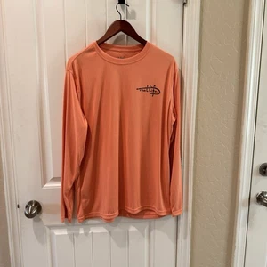 Reel Life long sleeve shirt Men’s Size Large fishing outdoors Orange - Picture 1 of 8