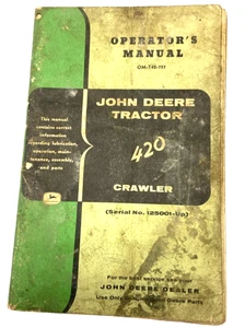 John Deere 420 Crawler Tractor Operators Manual OMT42757 - Picture 1 of 8
