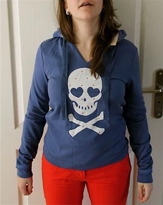 sweat à capuche bleu KANABEACH crepe T 38 NEUF ÉTIQUETTE valeur 79€ - Picture 1 of 3