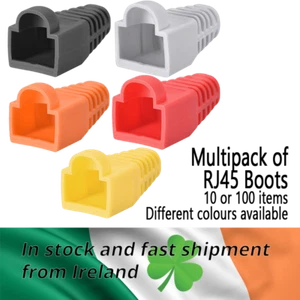 RJ45 boots antikink protection sleeves hoods dust cap cover RJ-45 cat5 cat6 - Imagen 1 de 26