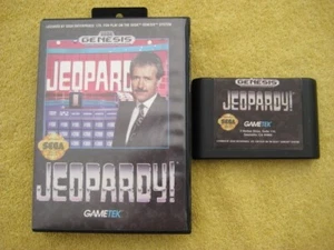 Jeopardy (Sega Genesis, 1992) CARRELLO + CUSTODIA + NO MANUALE - Foto 1 di 1