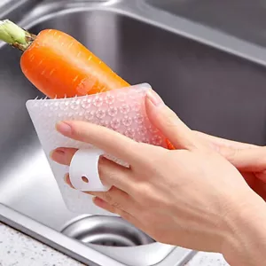 Silicone Dish Scrubber Crevice Brush Fruit Cleaning Kitchen Cleaning Brushes - Picture 1 of 12