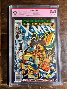 X-Men 108 CBCS 7.5 WHITE NEWSSTAND 1977 SIGNED JOHN BYRNE+CHRIS CLAREMONT ๐๐ฅ - Picture 1 of 3