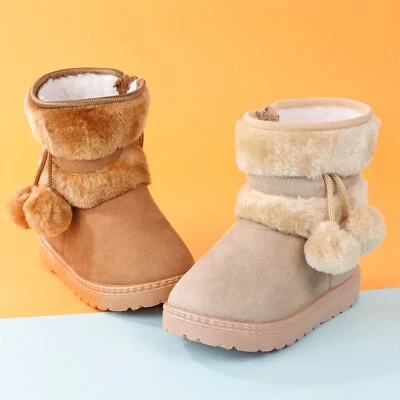 Cozy Girl's Snow Trekking Boots - Warm Fleece Lined, Non-Slip Sole, Plush  - Image 1 of 4